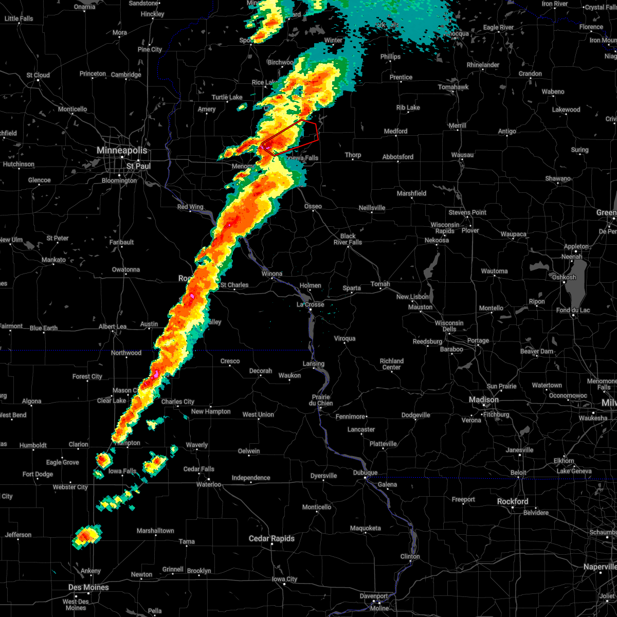 Interactive Hail Maps Hail Map for Bloomer, WI