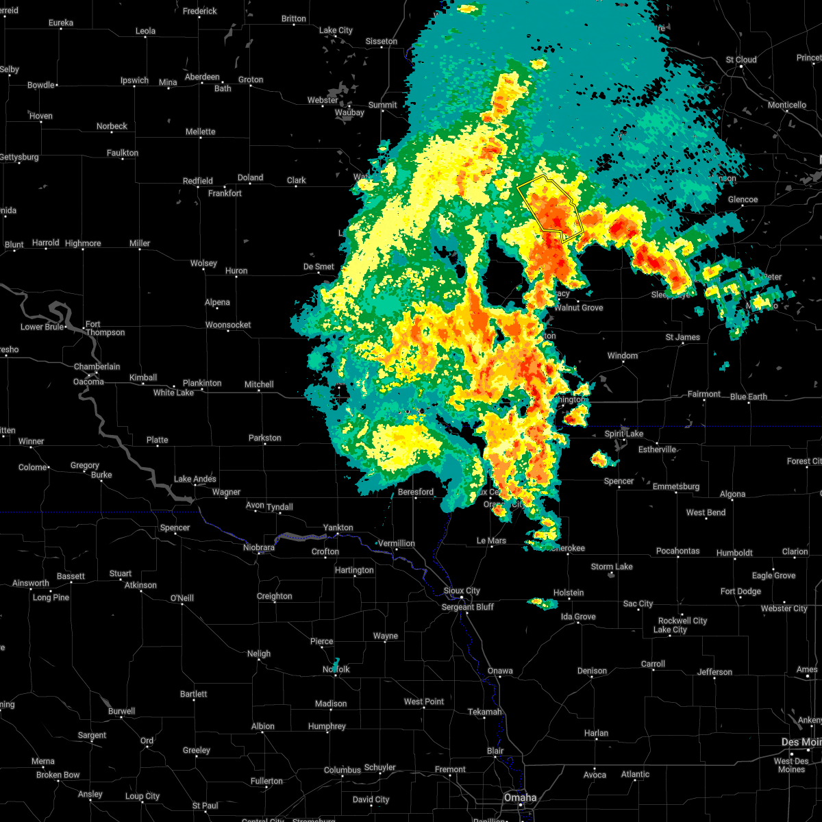 Interactive Hail Maps Hail Map for Hanley Falls, MN