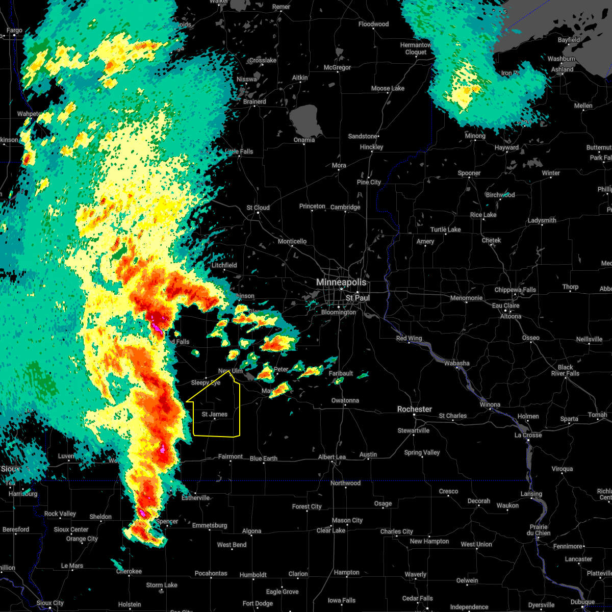 Interactive Hail Maps Hail Map for Hanska, MN