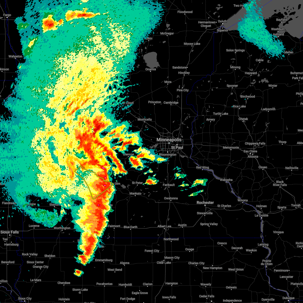 Interactive Hail Maps Hail Map for New Ulm, MN