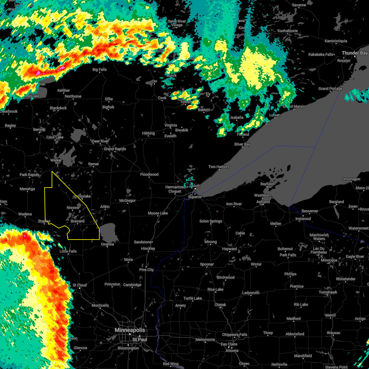 Interactive Hail Maps Hail Map for Brainerd, MN