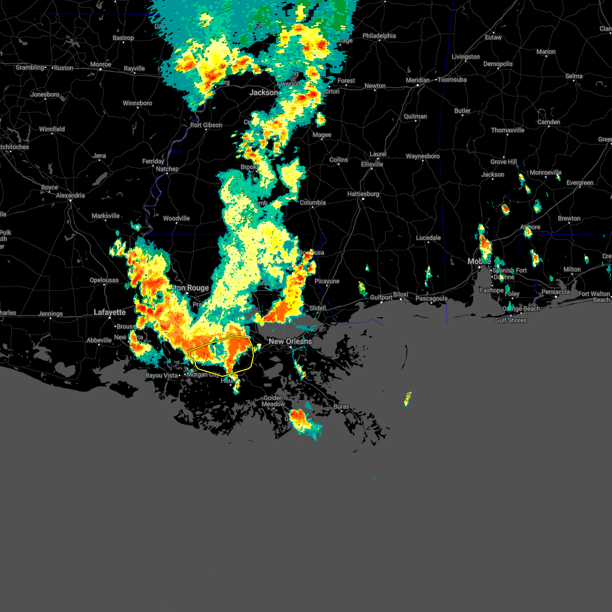 Interactive Hail Maps Hail Map for Des Allemands, LA
