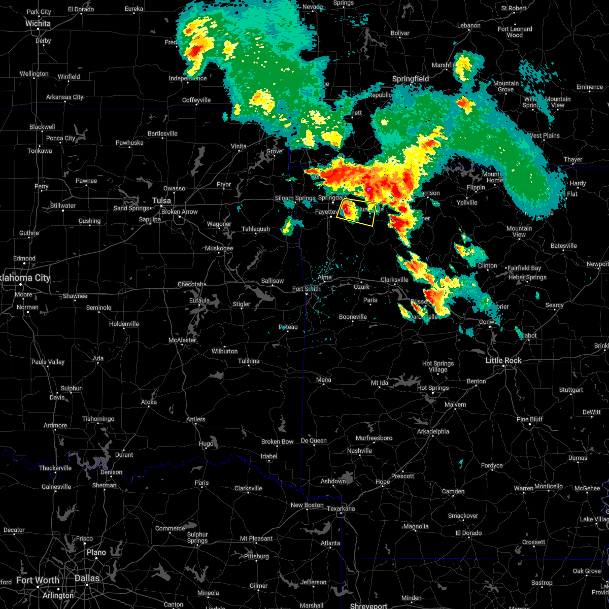 Interactive Hail Maps Hail Map for Fayetteville, AR