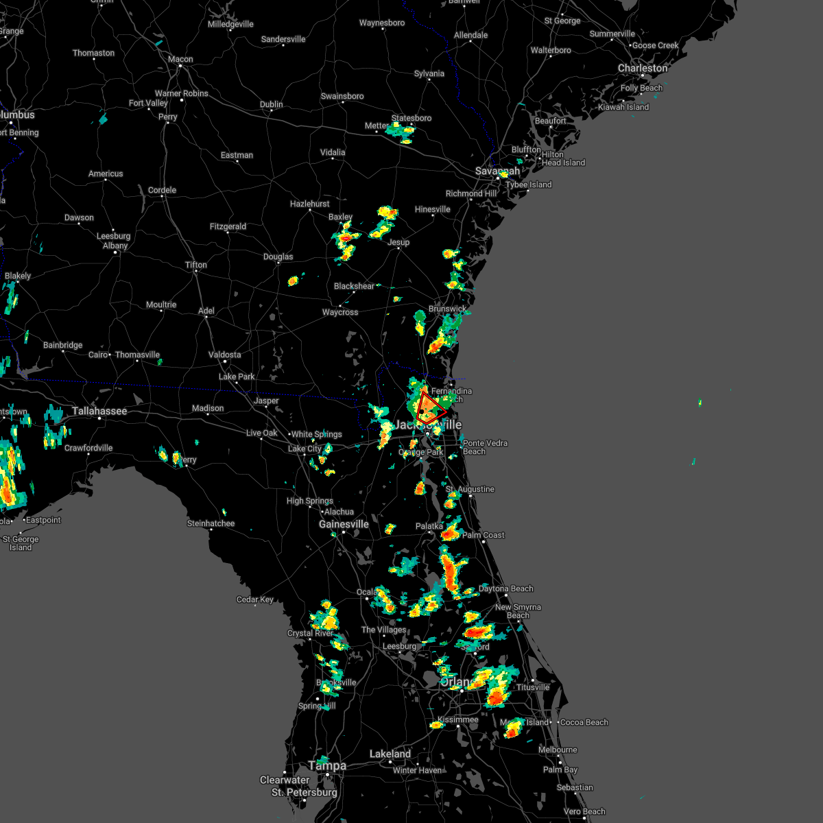 Interactive Hail Maps Hail Map for Jacksonville, FL