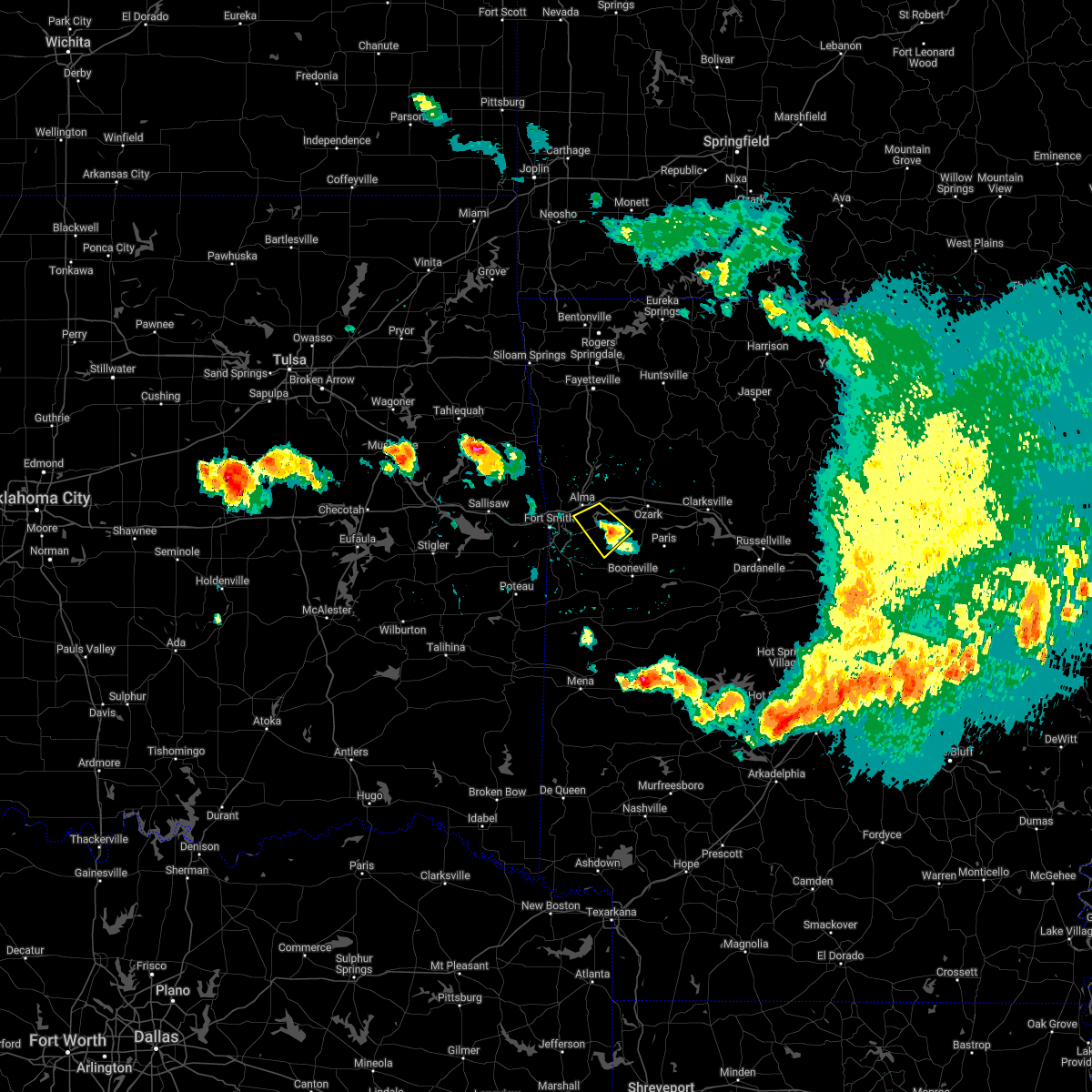 Interactive Hail Maps Hail Map for Alma, AR