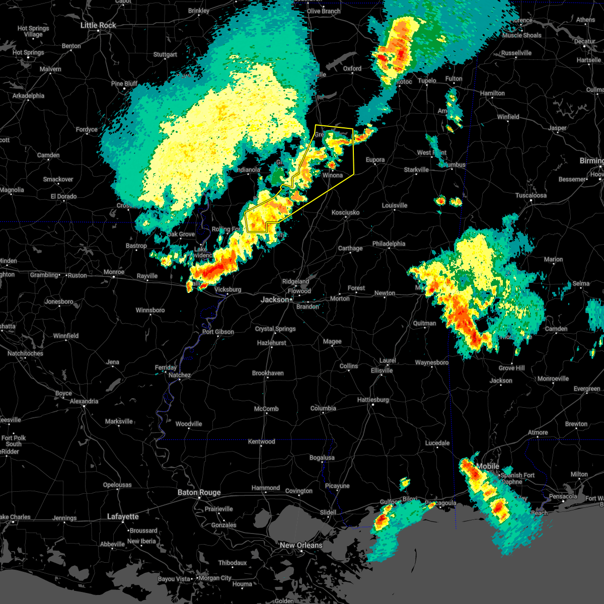 Interactive Hail Maps Hail Map for North Carrollton, MS