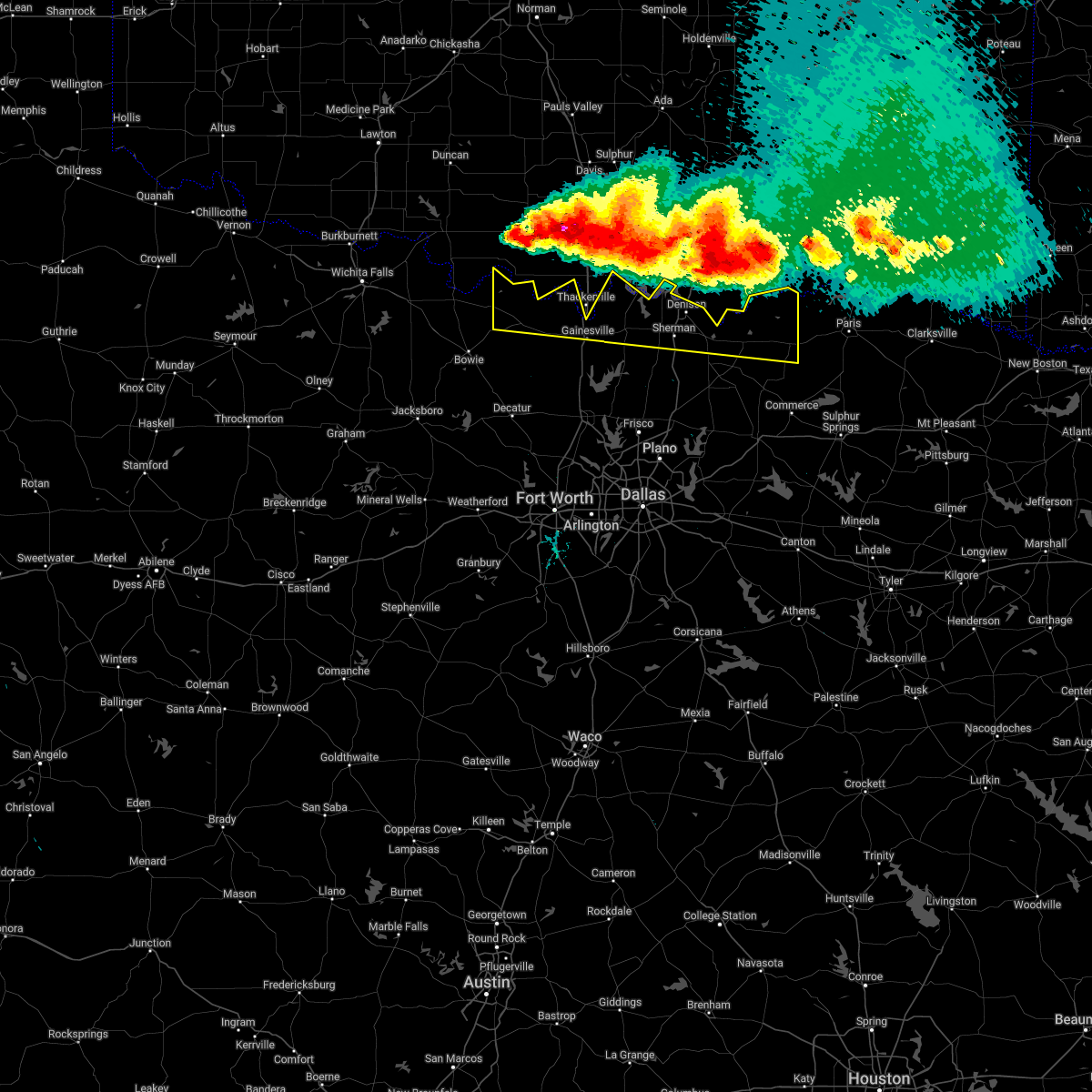 Interactive Hail Maps Hail Map for Bells, TX
