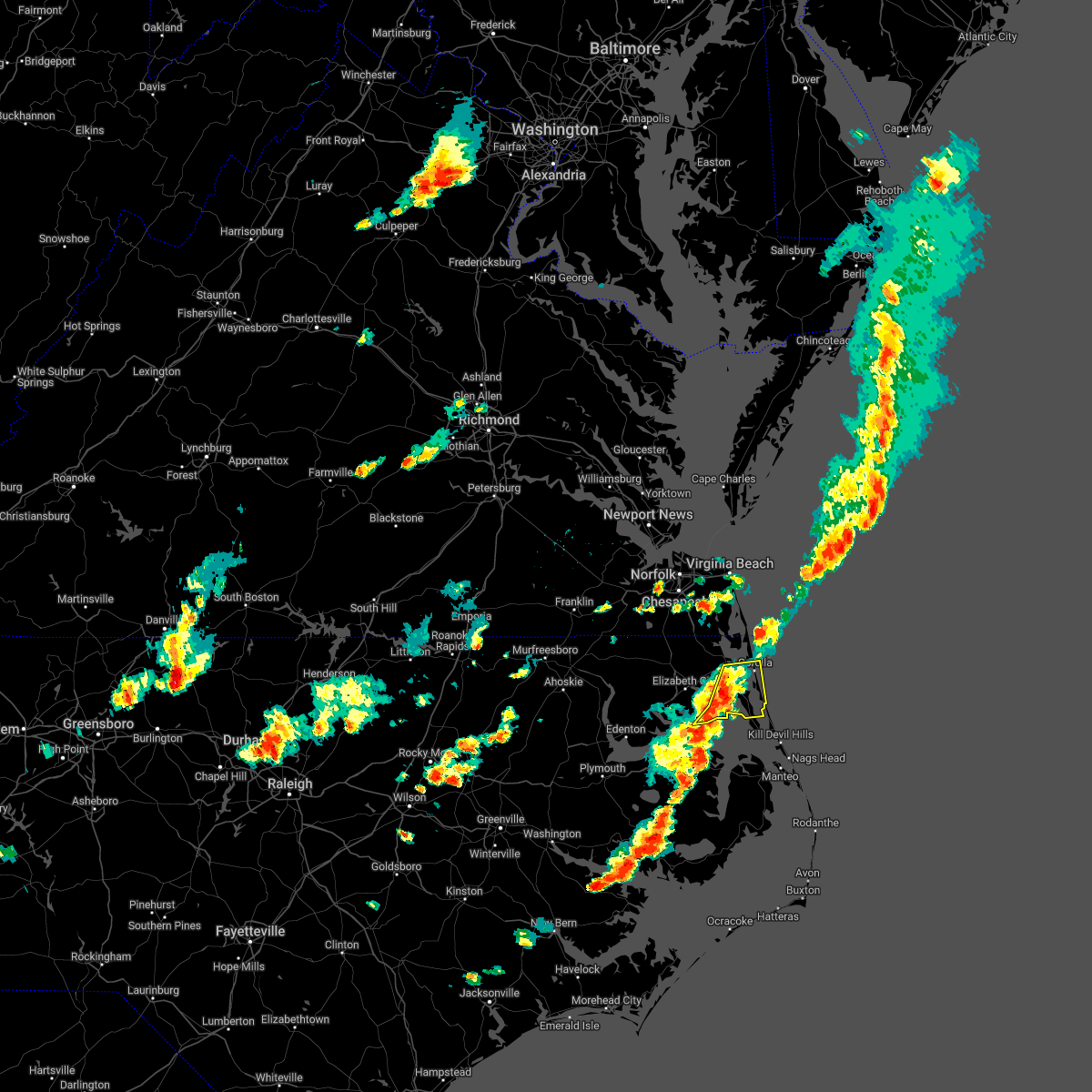 Coinjock Nc Weather Map Graphical Interactive Hail Maps Hail Map for Coinjock, NC