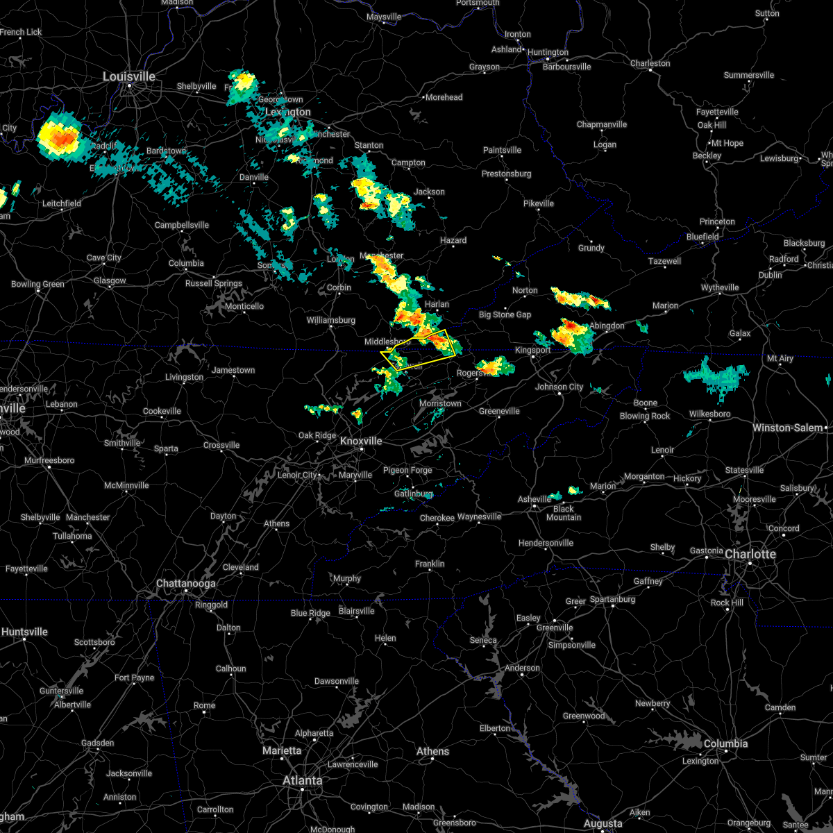 Interactive Hail Maps Hail Map for Harrogate, TN
