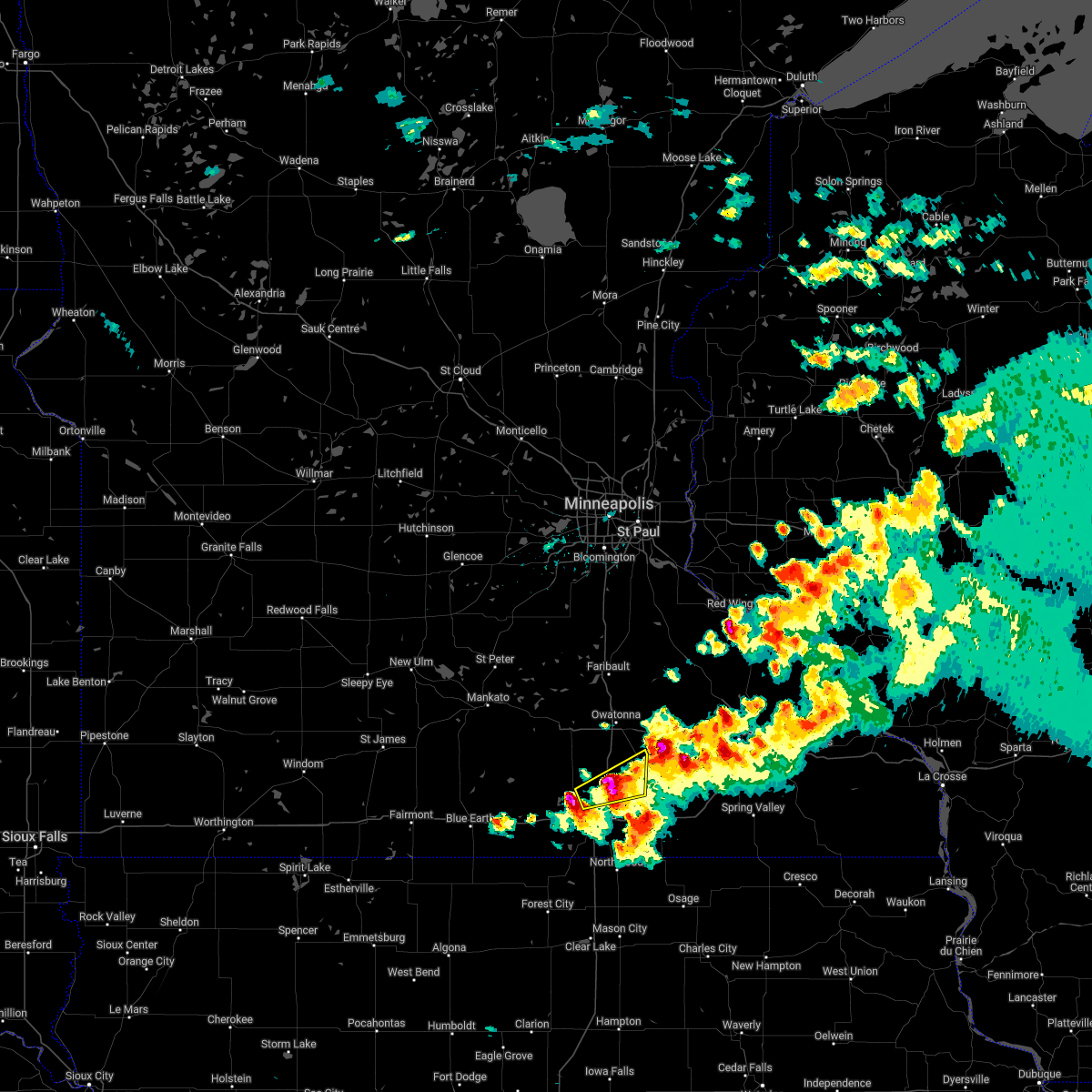 Interactive Hail Maps Hail Map for Ellendale, MN