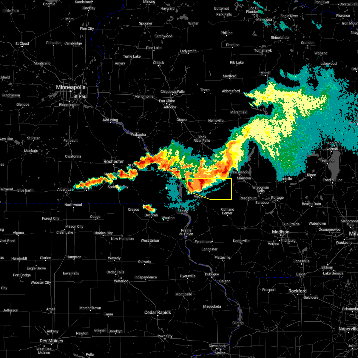 Interactive Hail Maps Hail Map for Chaseburg, WI