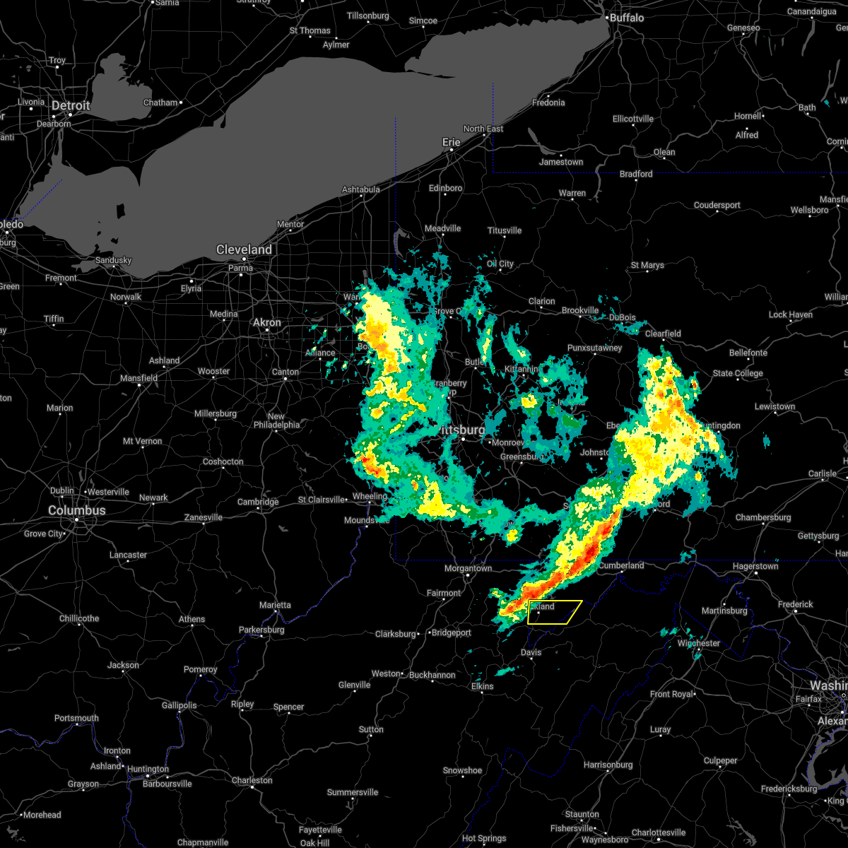 Interactive Hail Maps Hail Map for Oakland, MD