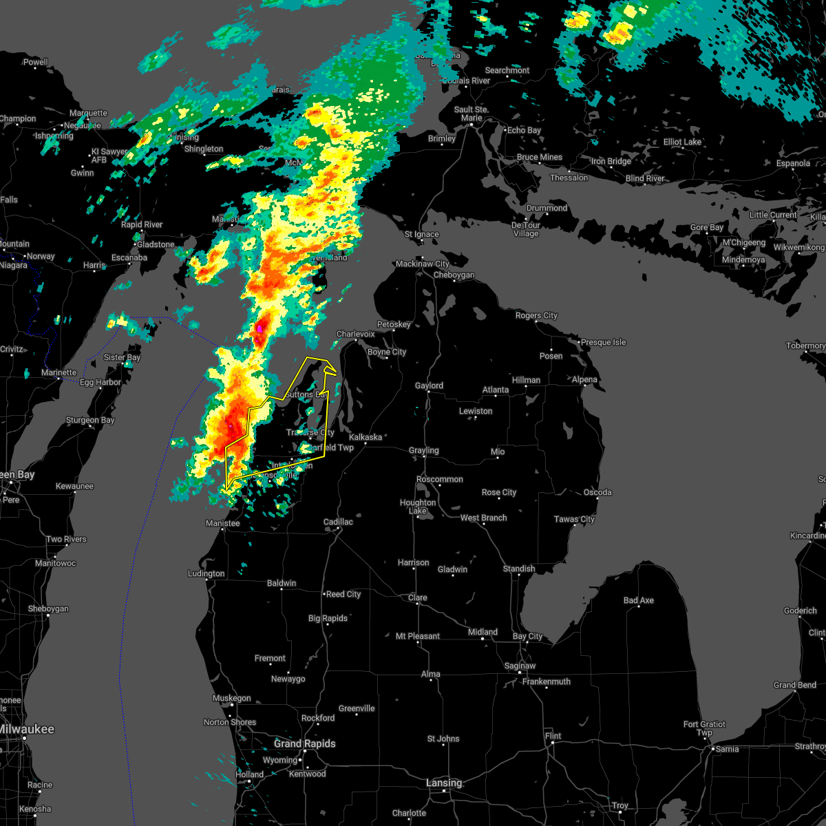 Interactive Hail Maps Hail Map for Honor, MI