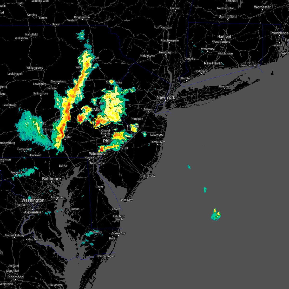 Interactive Hail Maps Hail Map for Spinnerstown, PA