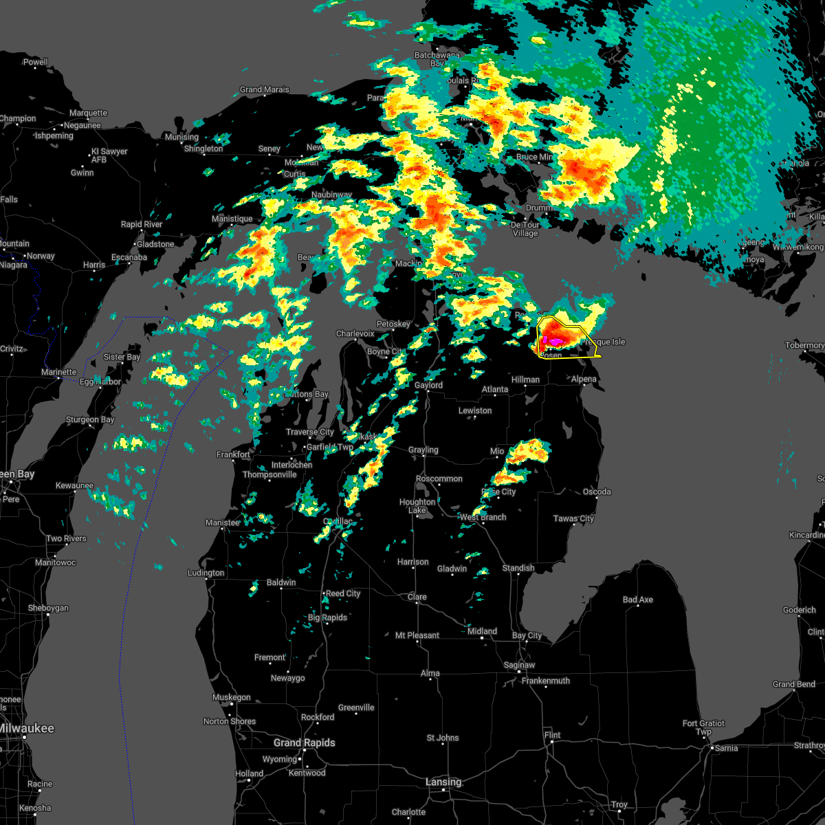 Interactive Hail Maps Hail Map for Posen, MI