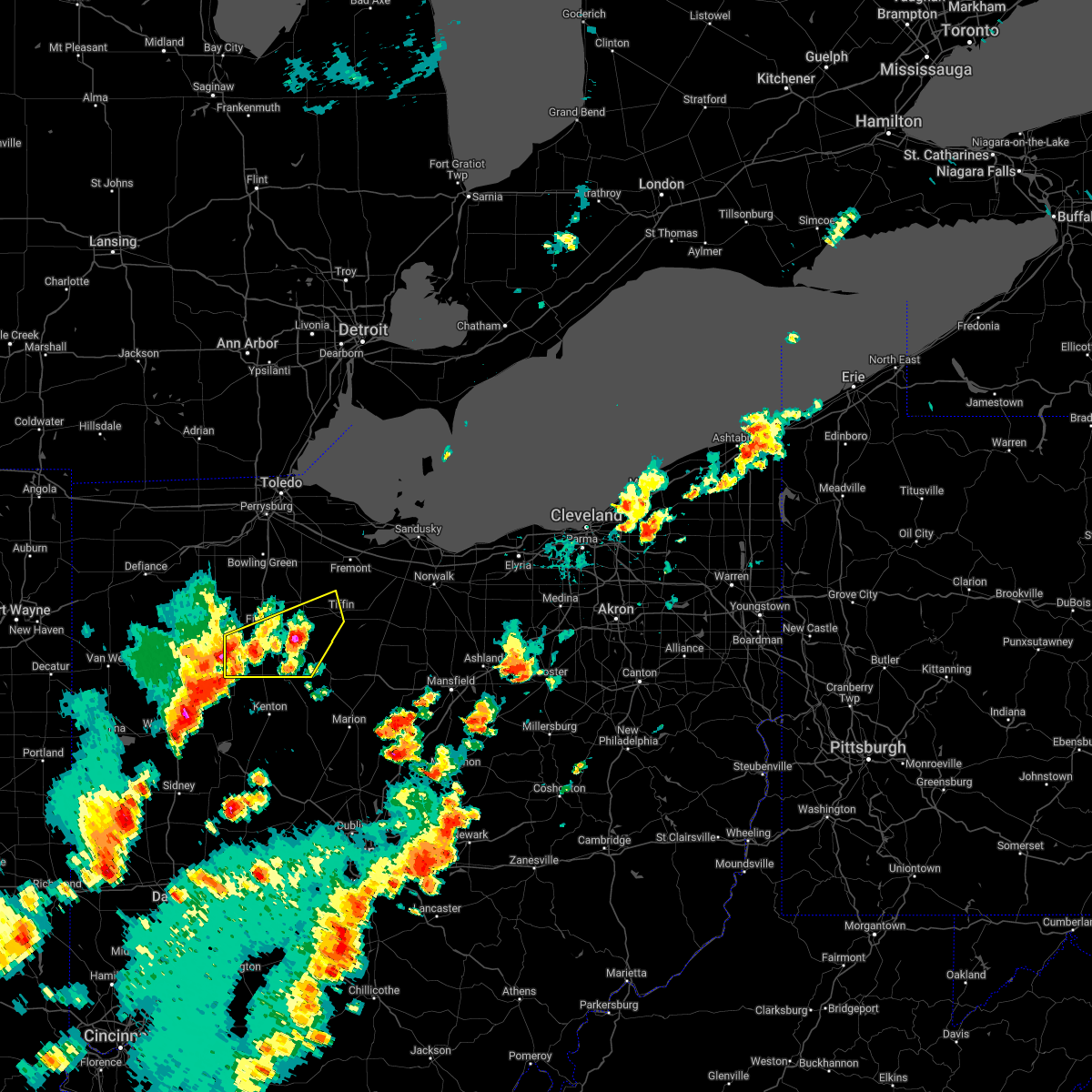 Interactive Hail Maps Hail Map for Bluffton, OH