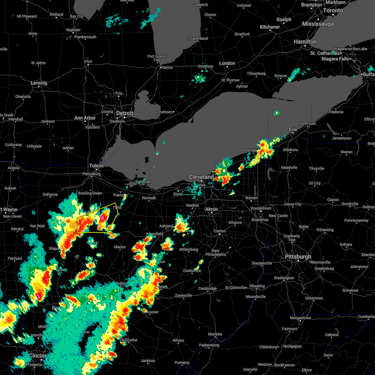 Interactive Hail Maps Hail Map for Bluffton, OH