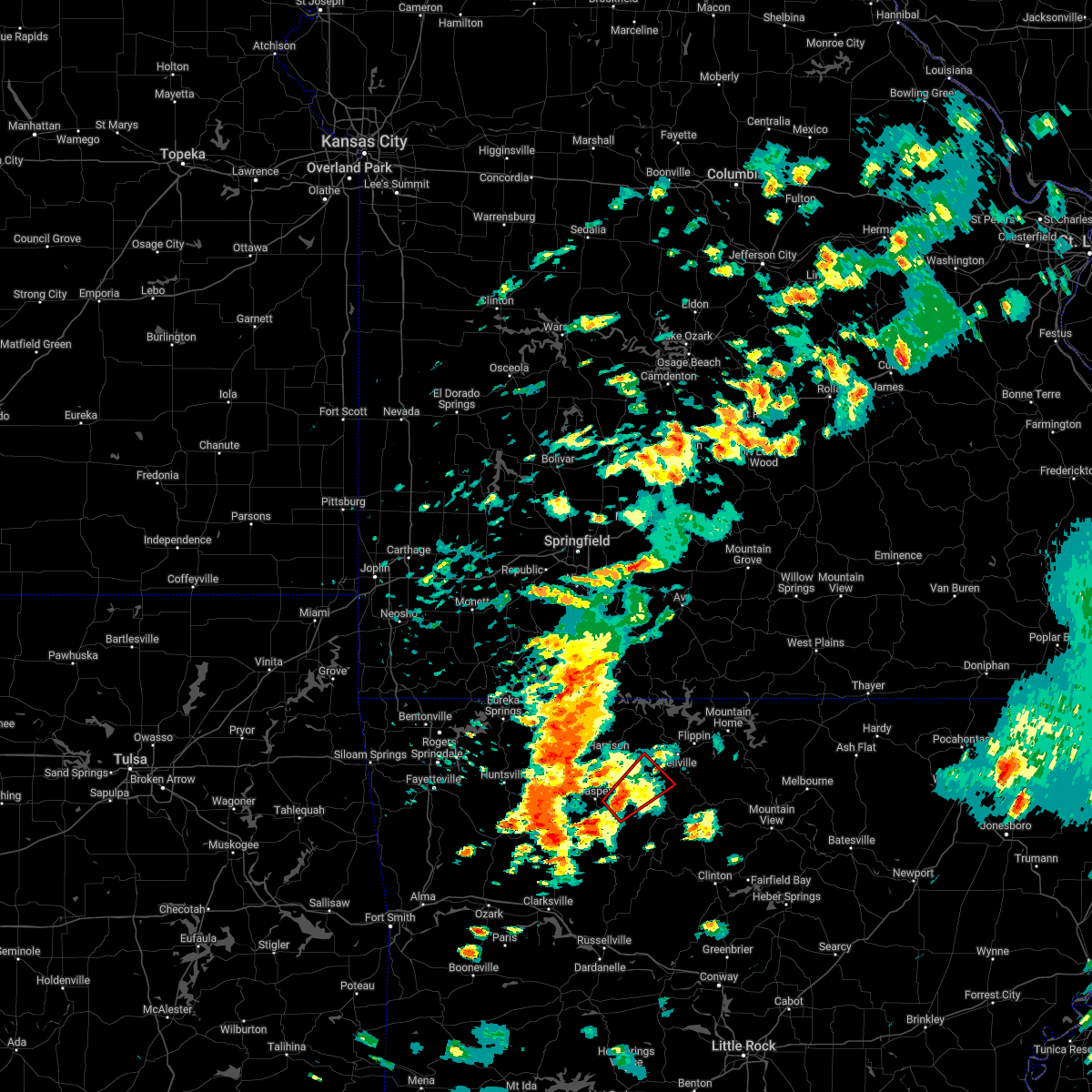 Interactive Hail Maps Hail Map for Valley Springs, AR