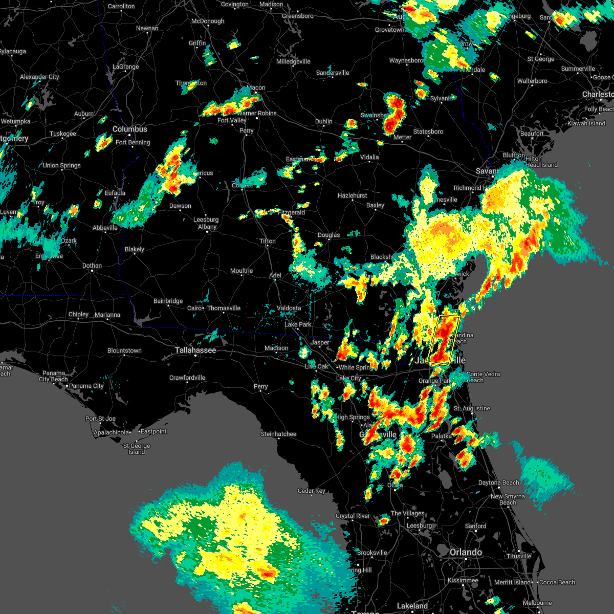 Interactive Hail Maps Hail Map for Jacksonville, FL