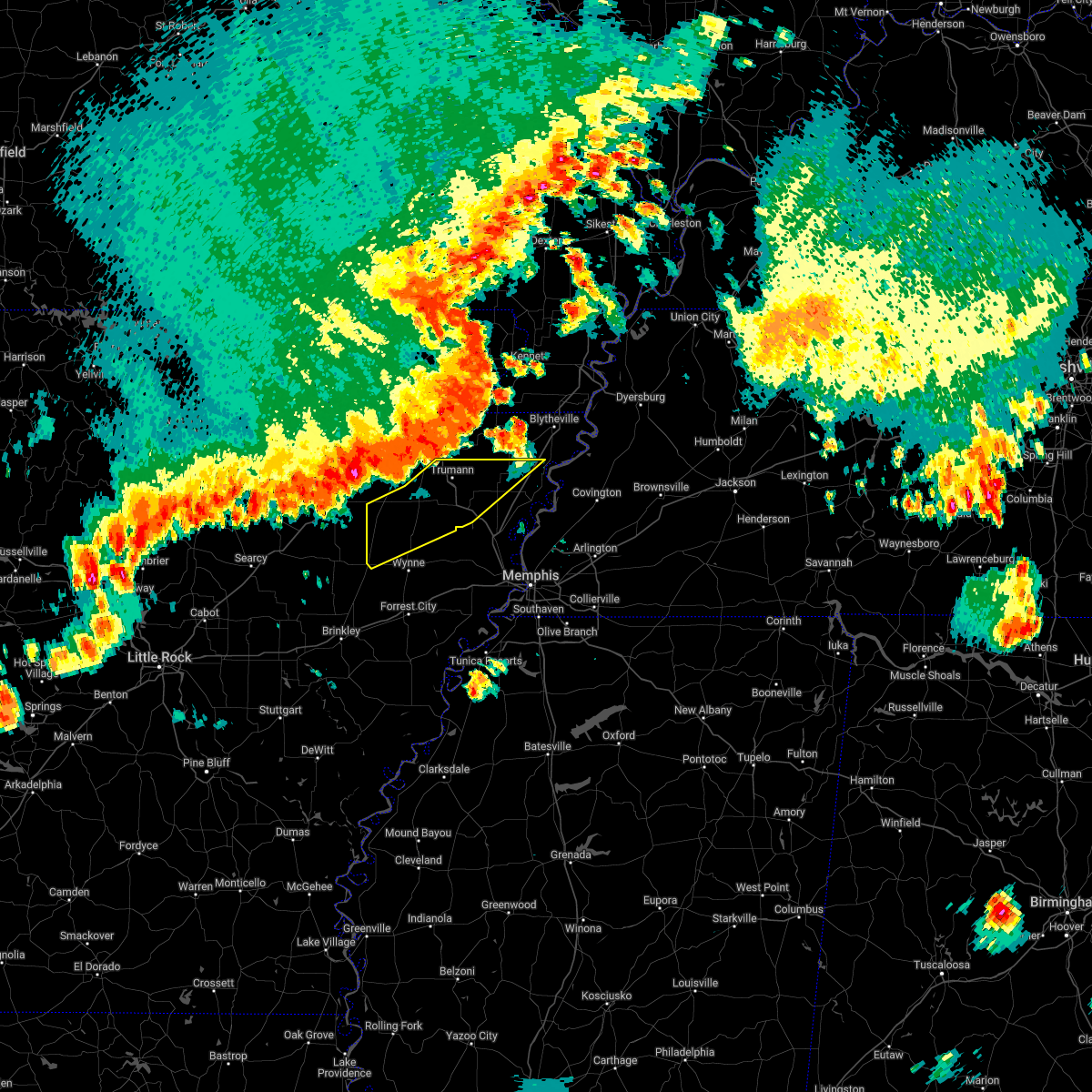 Interactive Hail Maps Hail Map for Hickory Ridge, AR