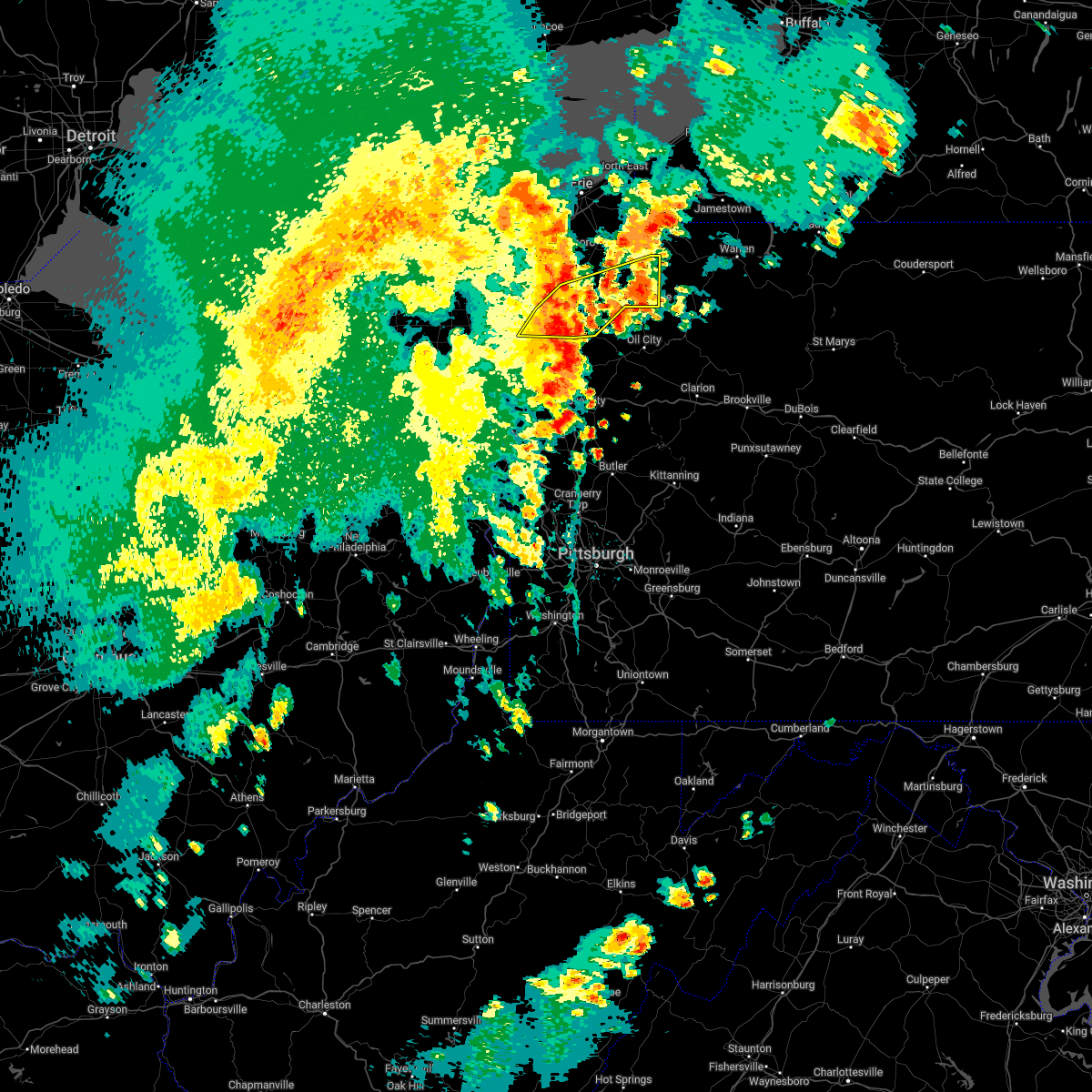 Interactive Hail Maps Hail Map for Meadville, PA