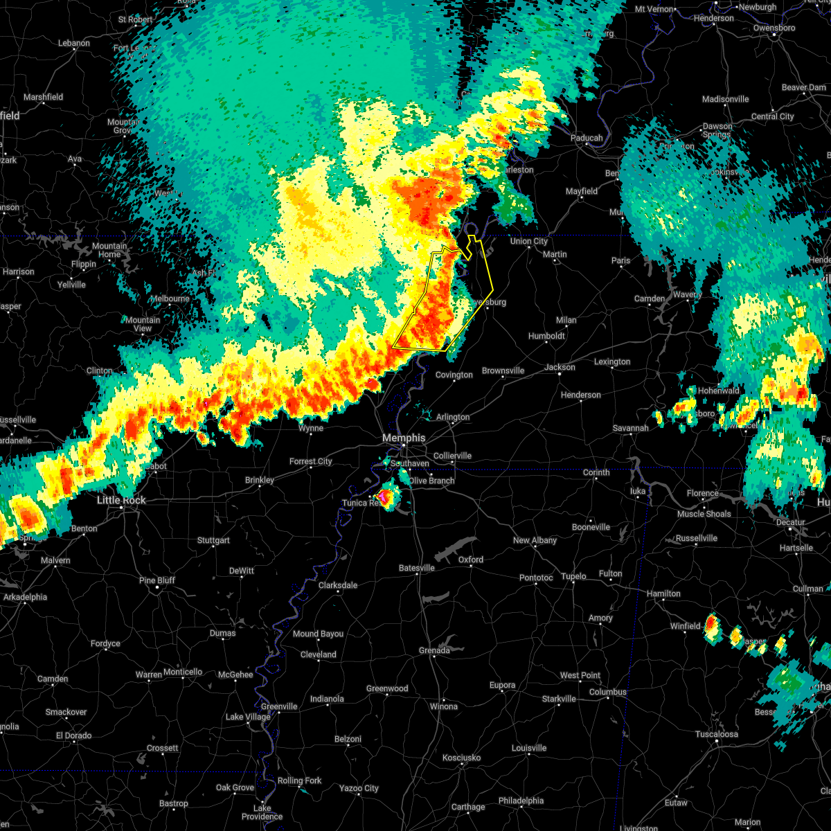 Interactive Hail Maps Hail Map for Tiptonville, TN