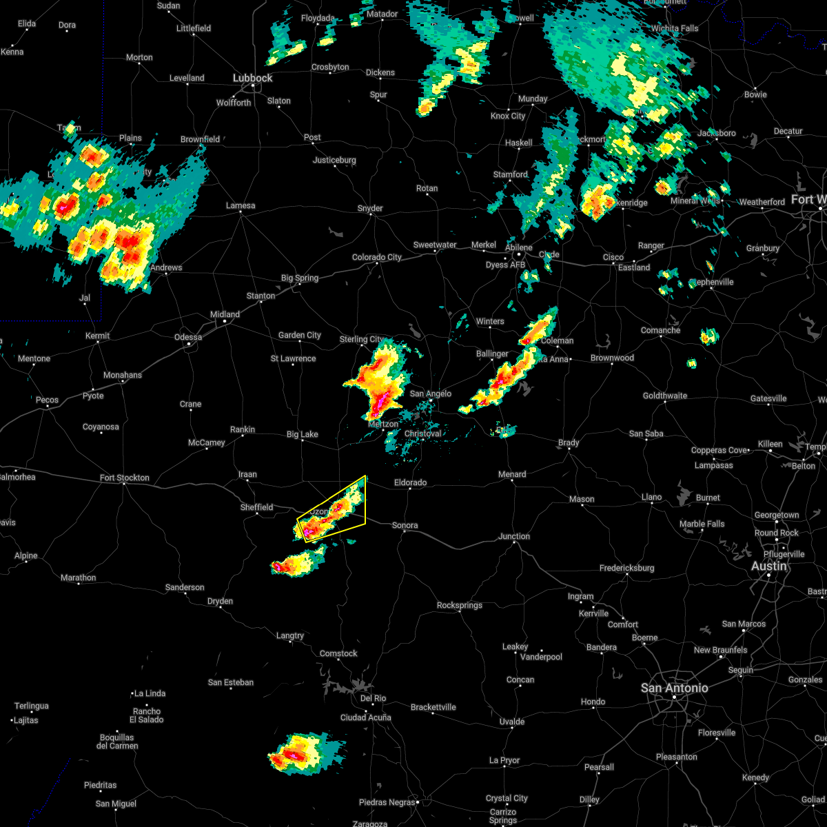 Interactive Hail Maps Hail Map for Ozona, TX