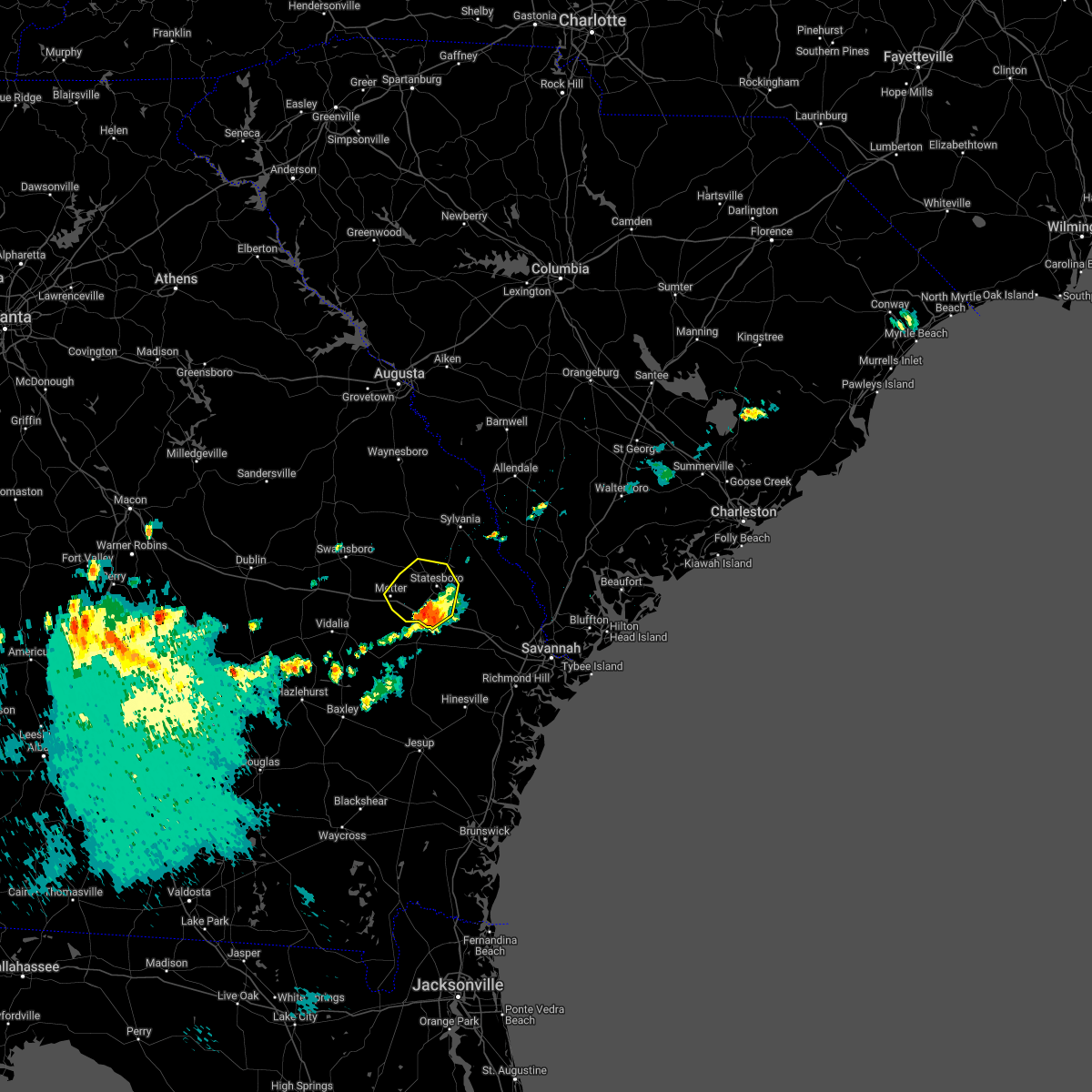 Interactive Hail Maps Hail Map for Brooklet, GA