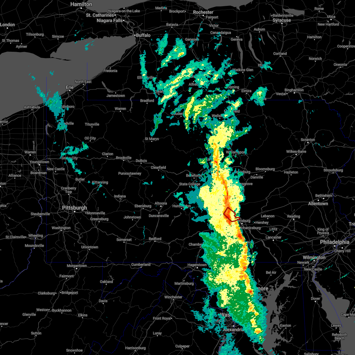 Interactive Hail Maps Hail Map for Bloomfield, PA