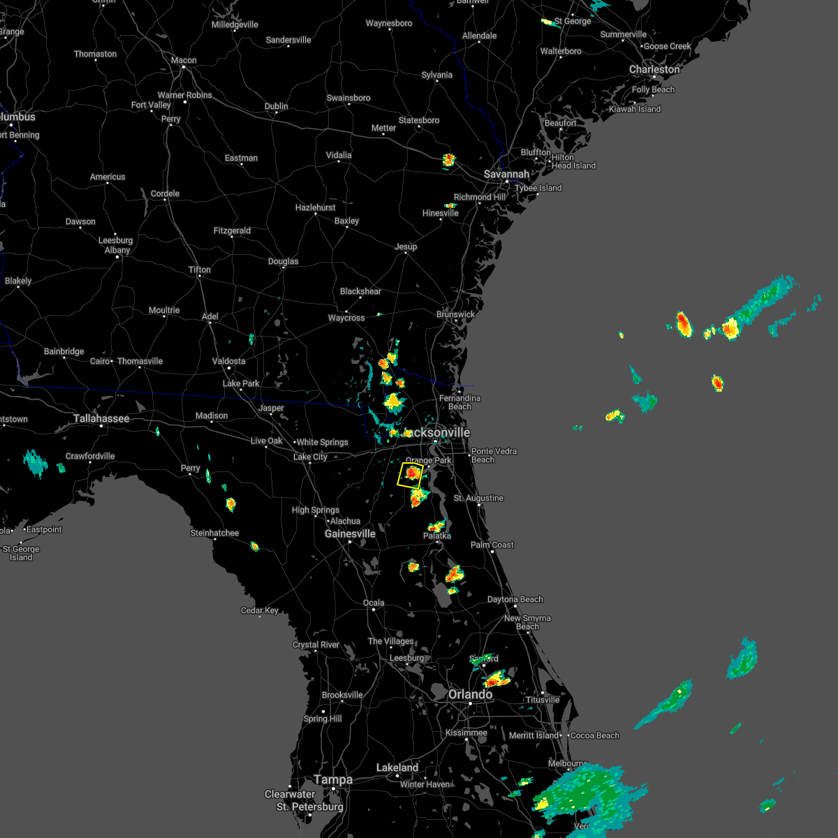 Interactive Hail Maps Hail Map for Jacksonville, FL