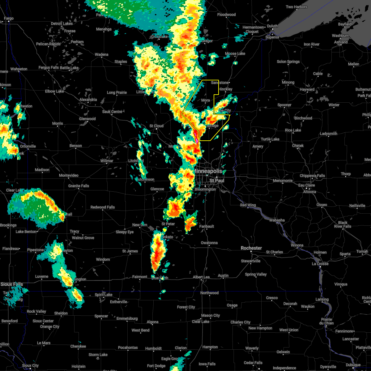 Interactive Hail Maps Hail Map for Ogilvie, MN