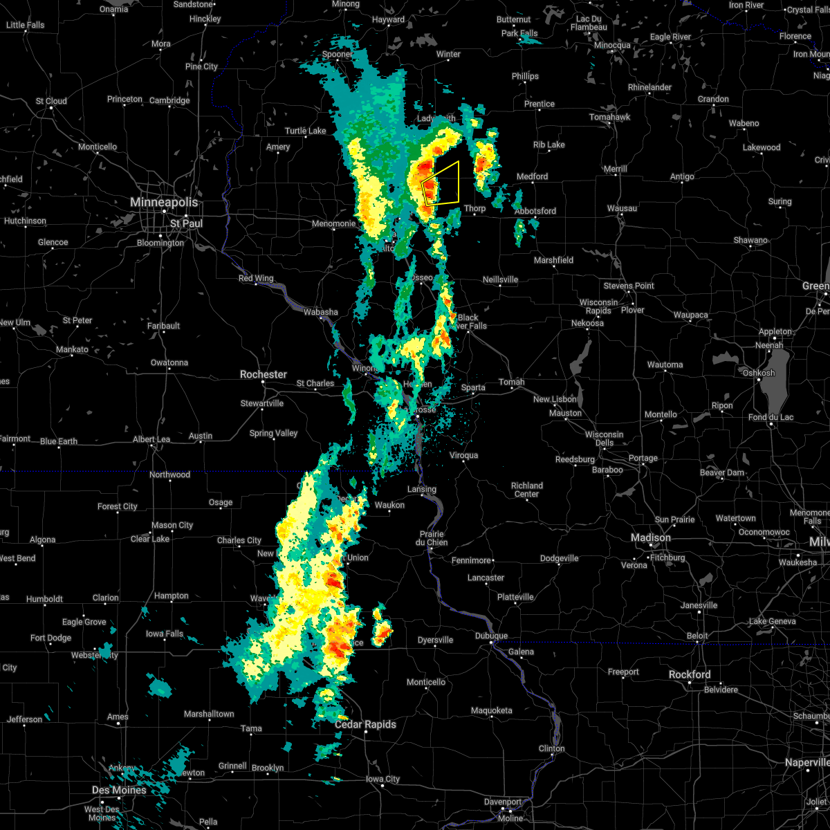Interactive Hail Maps Hail Map for Cornell, WI