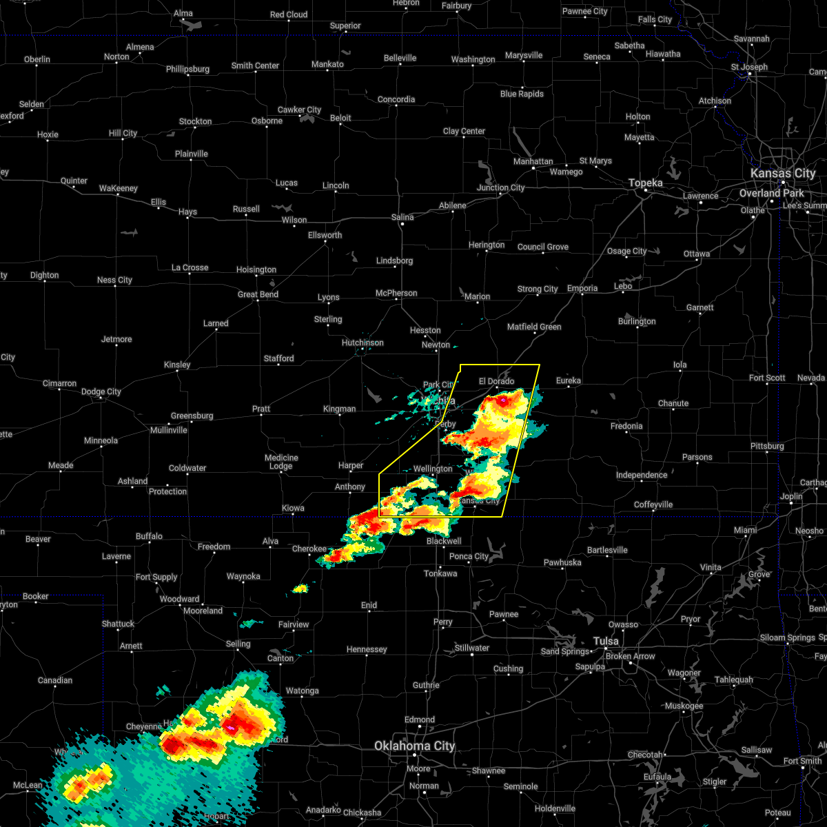 Interactive Hail Maps Hail Map for Wichita, KS