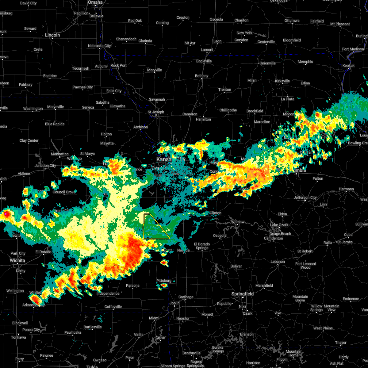 Interactive Hail Maps Hail Map for Parker, KS
