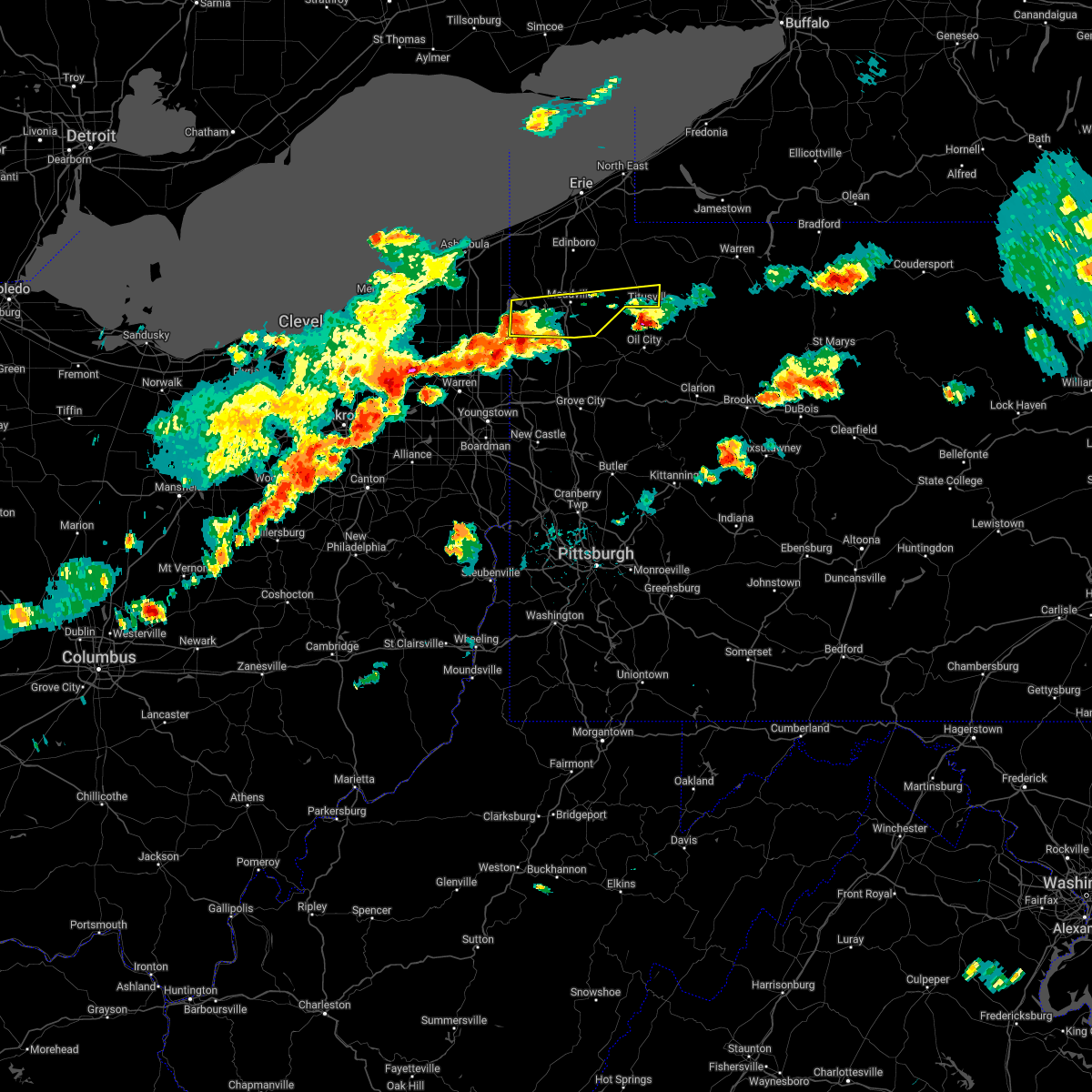 Interactive Hail Maps Hail Map for Meadville, PA
