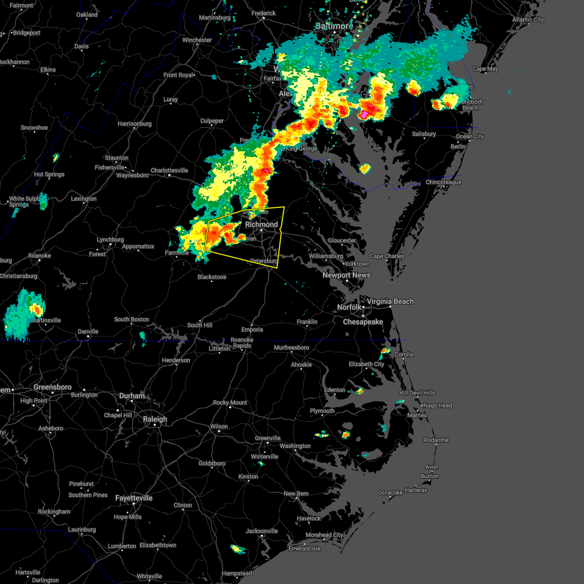 Interactive Hail Maps Hail Map for Amelia Court House, VA