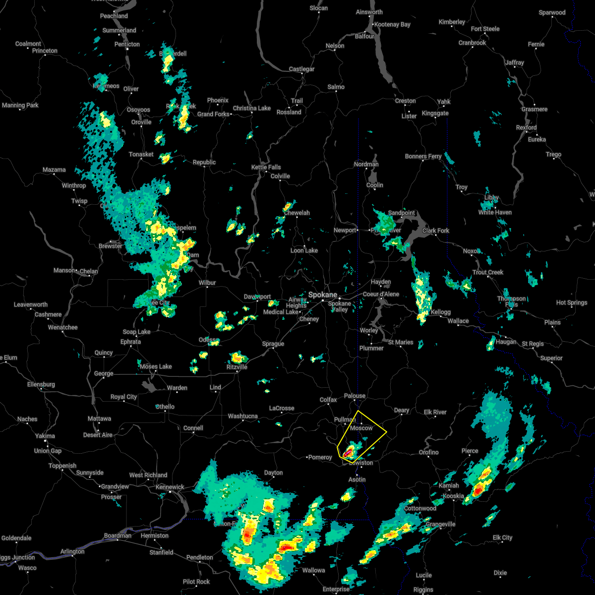 Interactive Hail Maps Hail Map for Moscow, ID