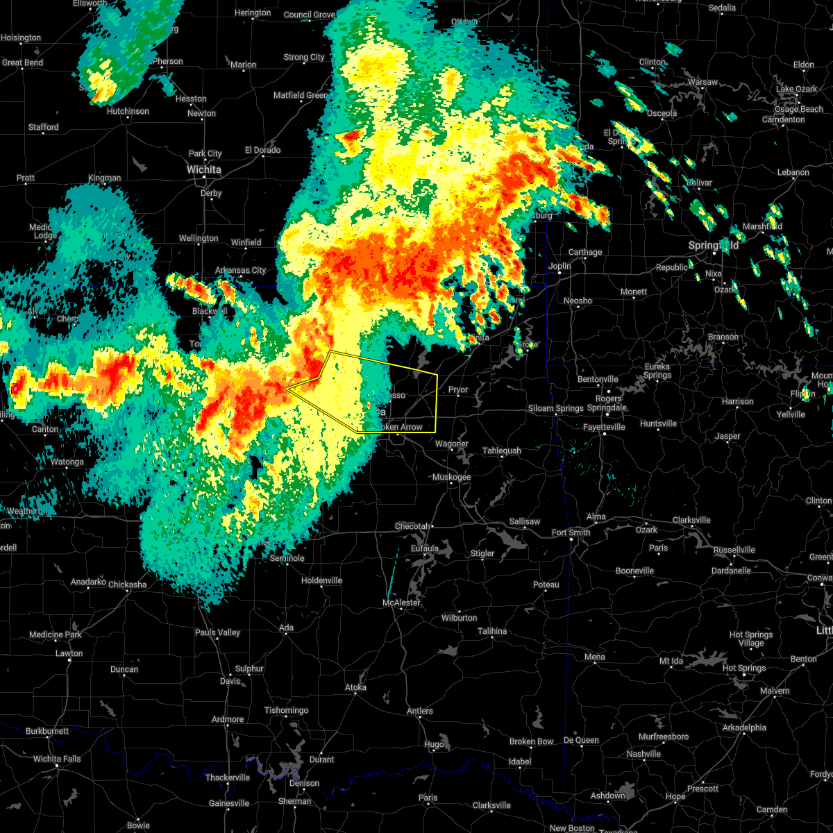 Interactive Hail Maps Hail Map for Tulsa, OK
