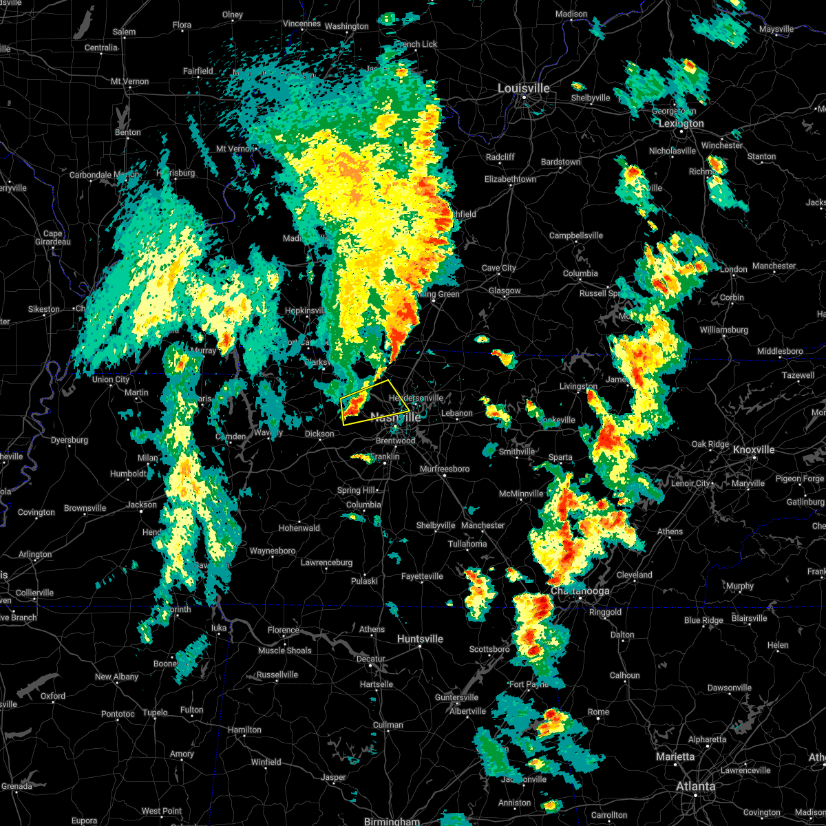 Interactive Hail Maps Hail Map for Nashville, TN