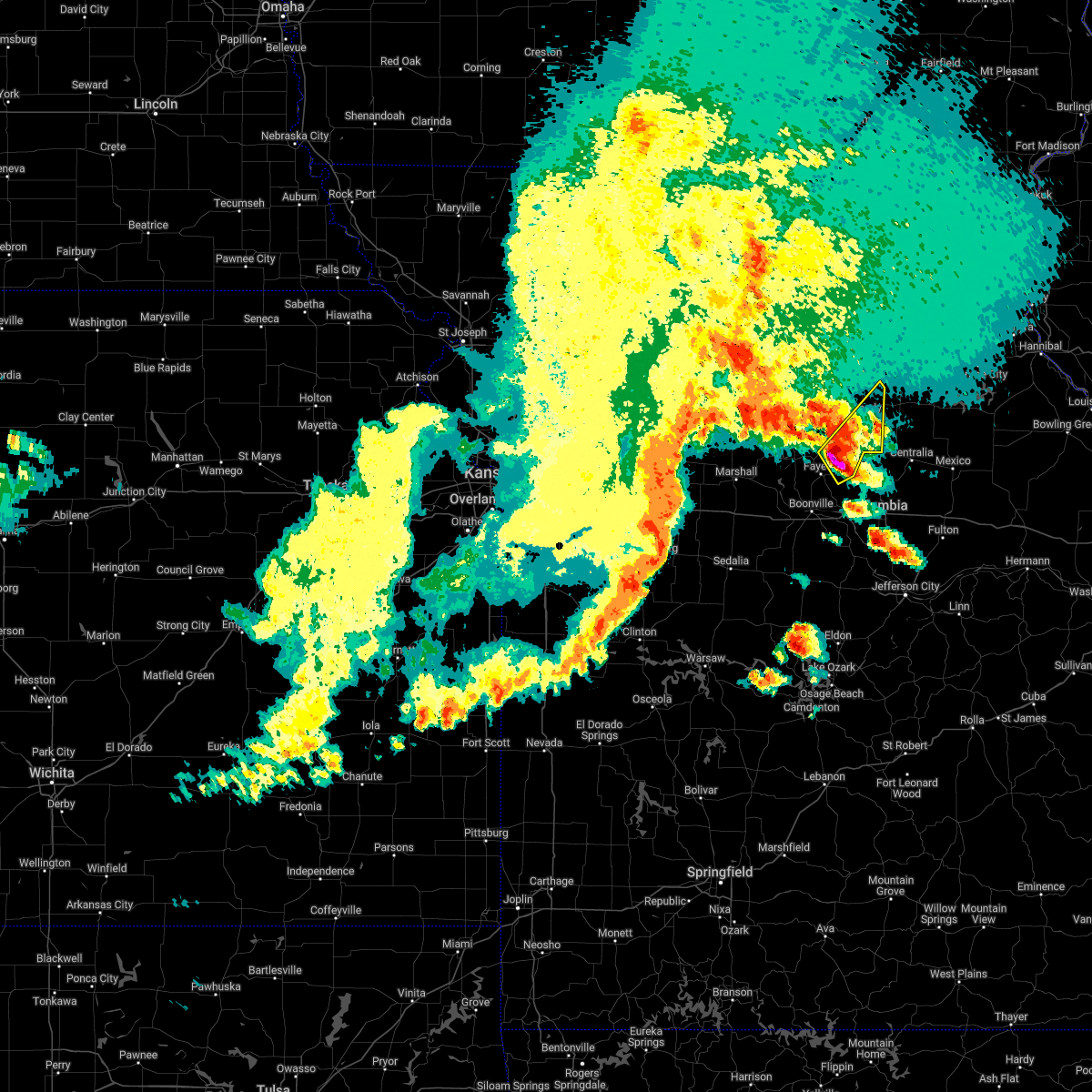 Interactive Hail Maps Hail Map for Higbee, MO