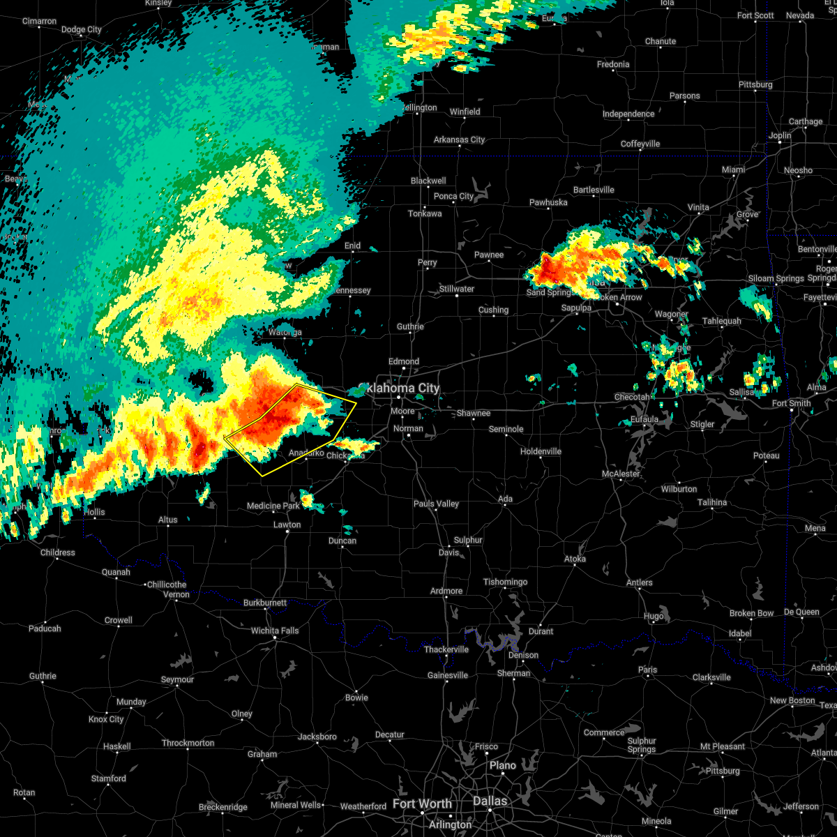 Interactive Hail Maps Hail Map for Binger, OK