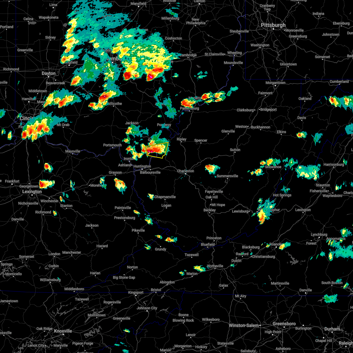 Interactive Hail Maps Hail Map for Gallipolis Ferry, WV