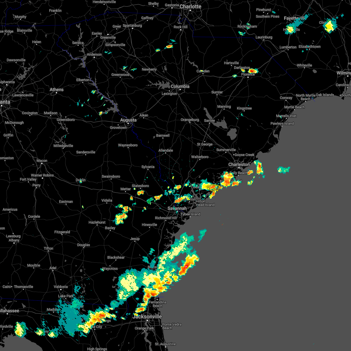 Interactive Hail Maps Hail Map for Edisto Beach, SC