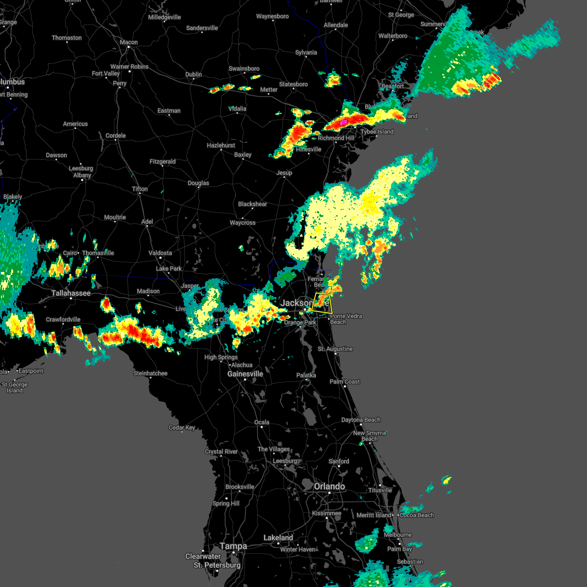 Interactive Hail Maps Hail Map for Jacksonville, FL