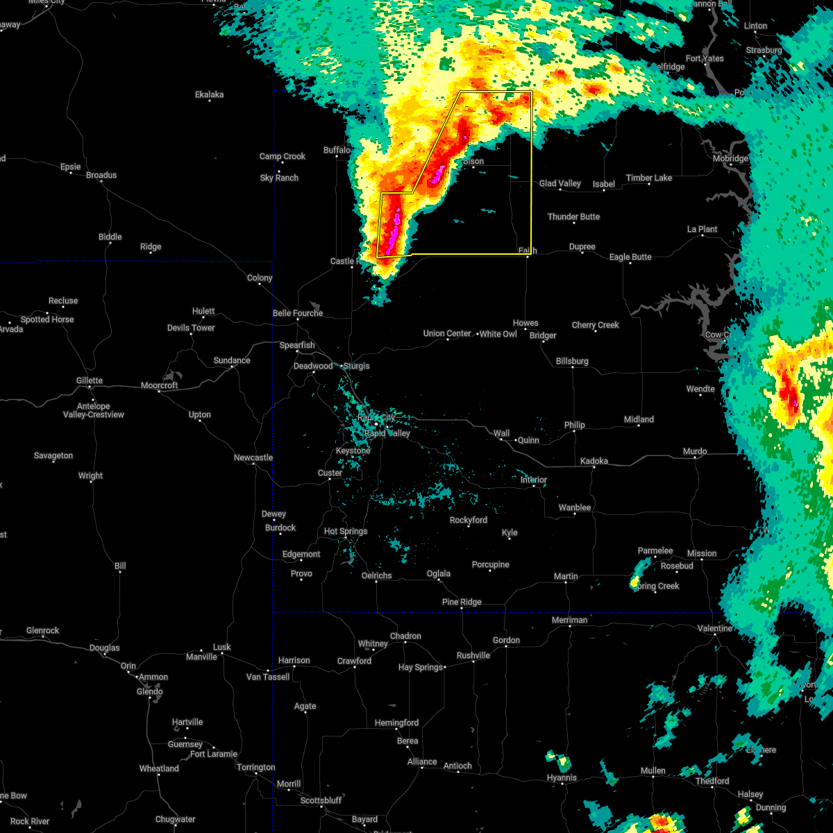 Interactive Hail Maps Hail Map for Bison, SD