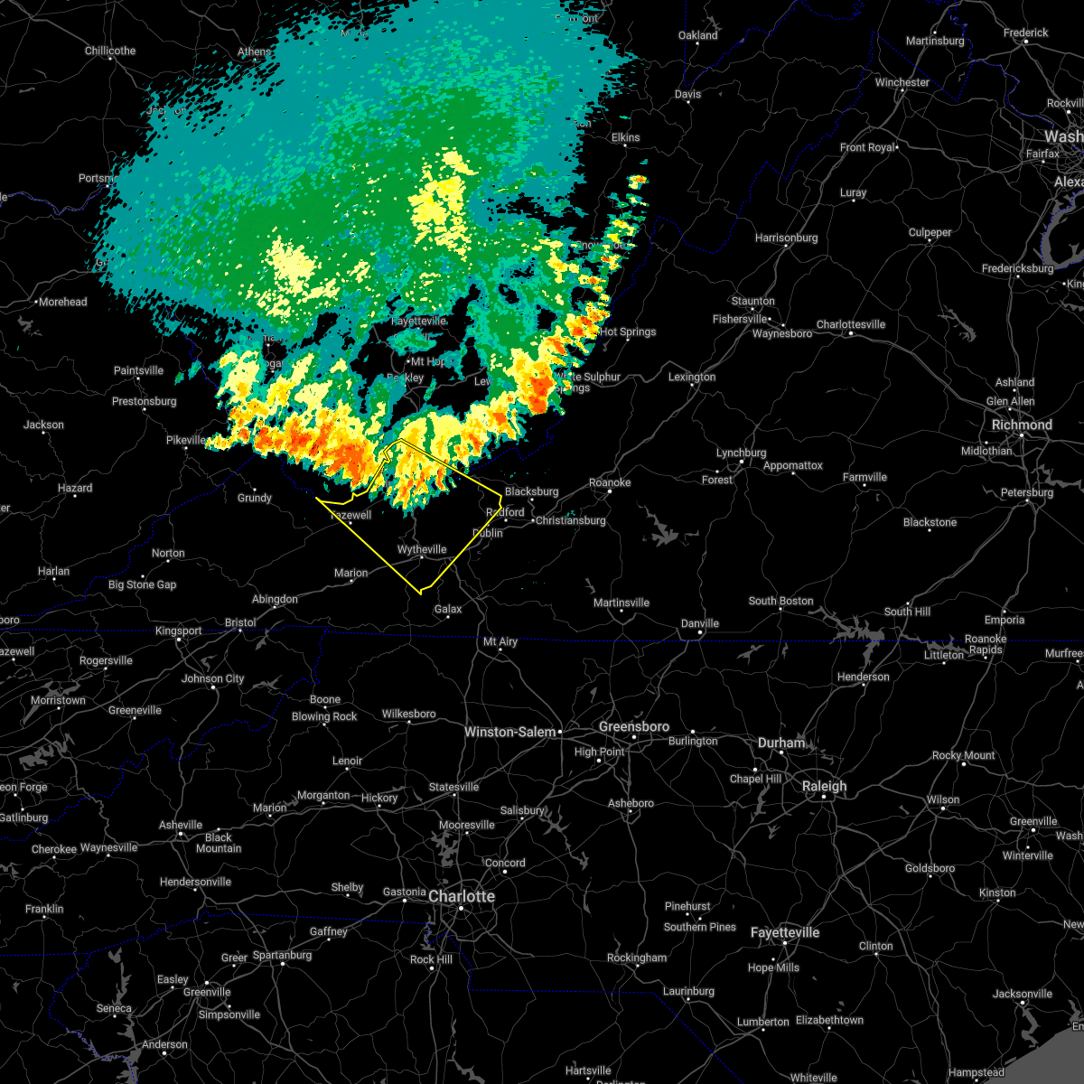 Interactive Hail Maps Hail Map for Pulaski, VA