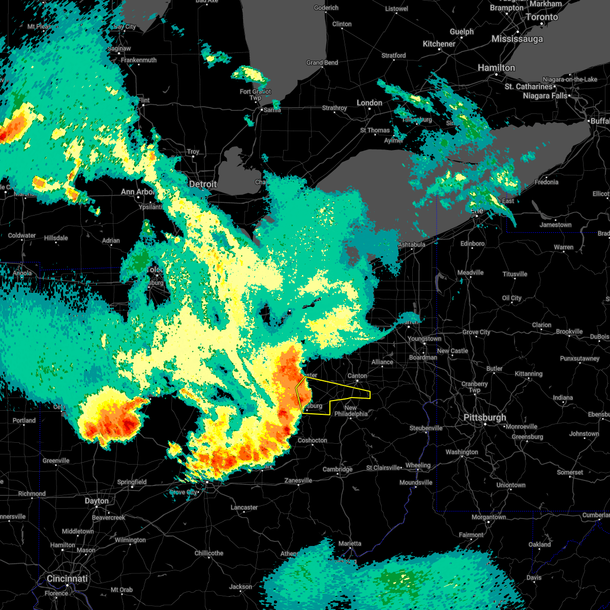 Interactive Hail Maps Hail Map for Fredericksburg, OH