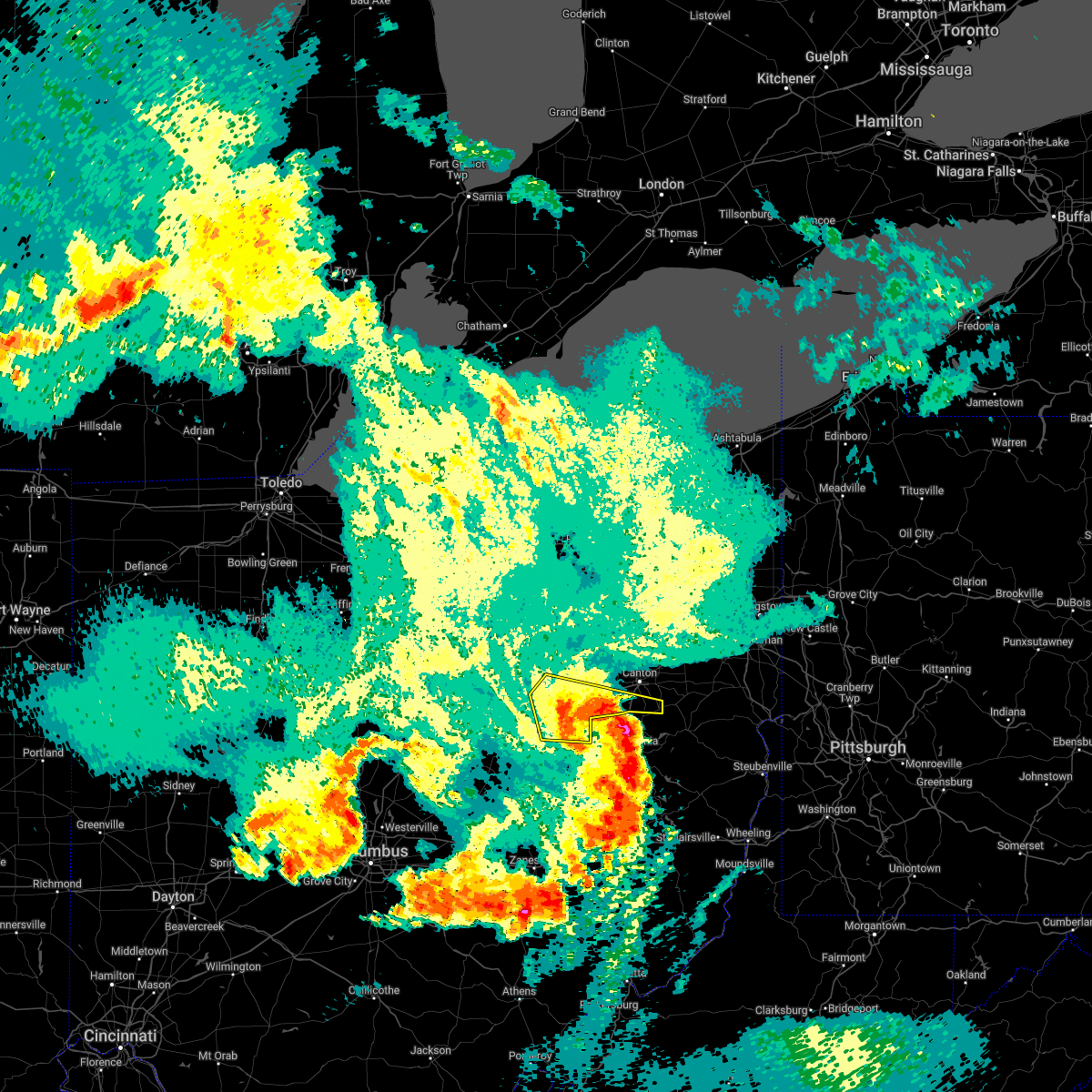 Interactive Hail Maps Hail Map for Fredericksburg, OH