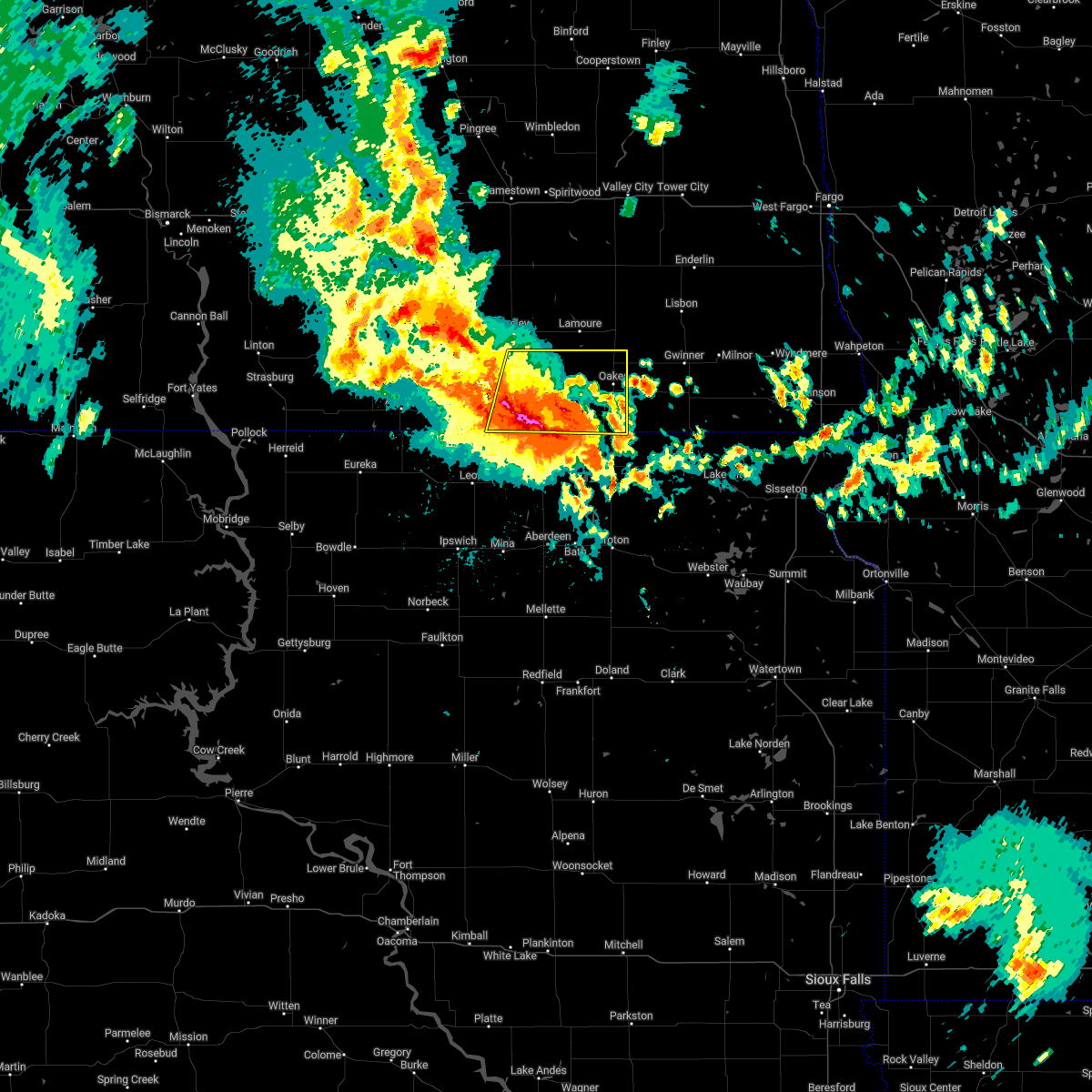 Interactive Hail Maps Hail Map for Ellendale, ND