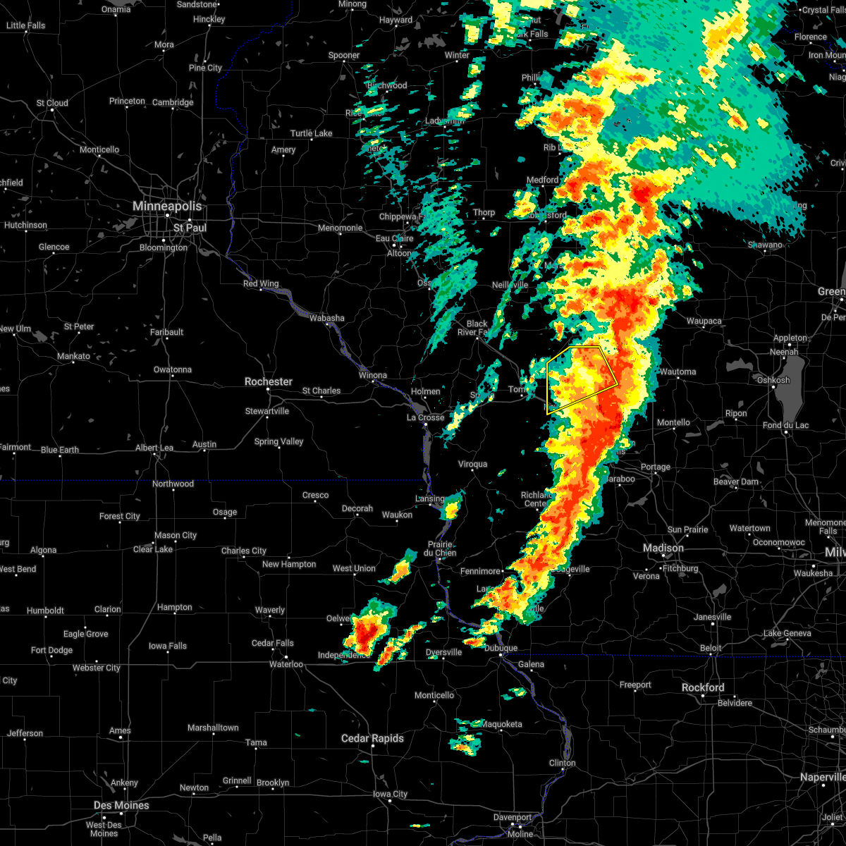 Interactive Hail Maps Hail Map for Camp Douglas, WI
